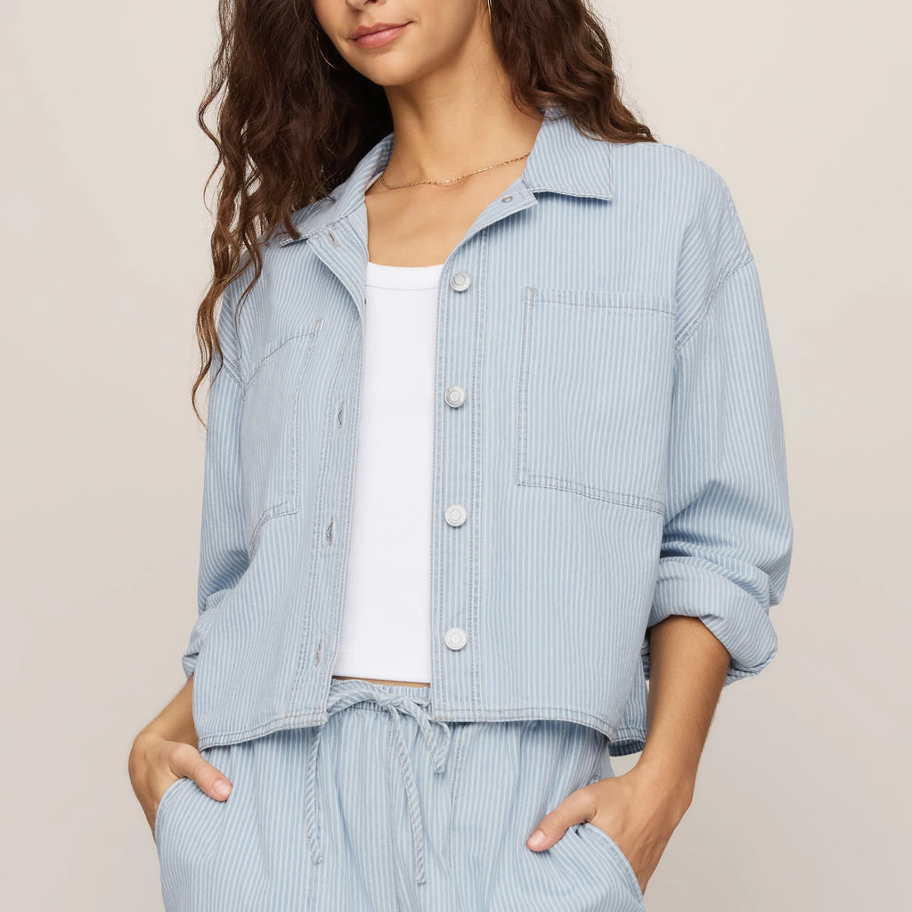 Z Supply Erin Soft Denim Railroad Jacket