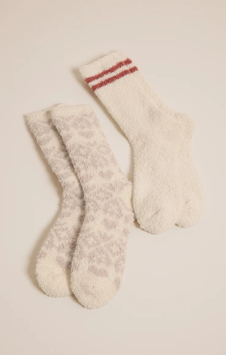 Z Supply 2-Pack Fairisle Heart Socks