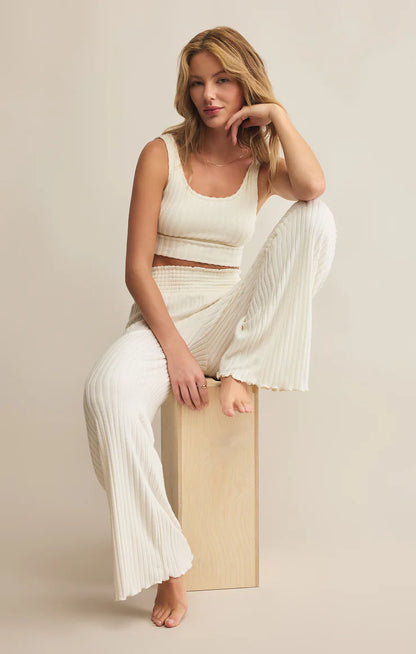 Z Supply Dawn Smocked Rib Pant
