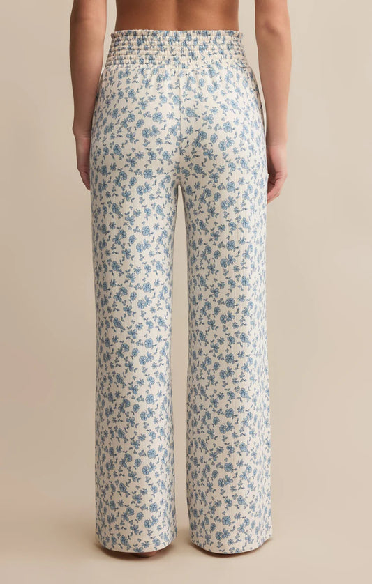 Z Supply Dawn Smocked Ditsy Floral Pant