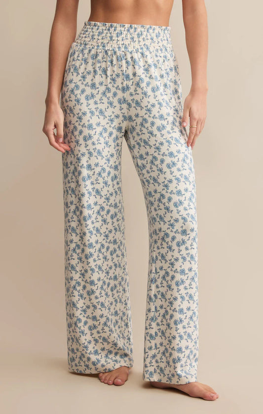 Z Supply Dawn Smocked Ditsy Floral Pant