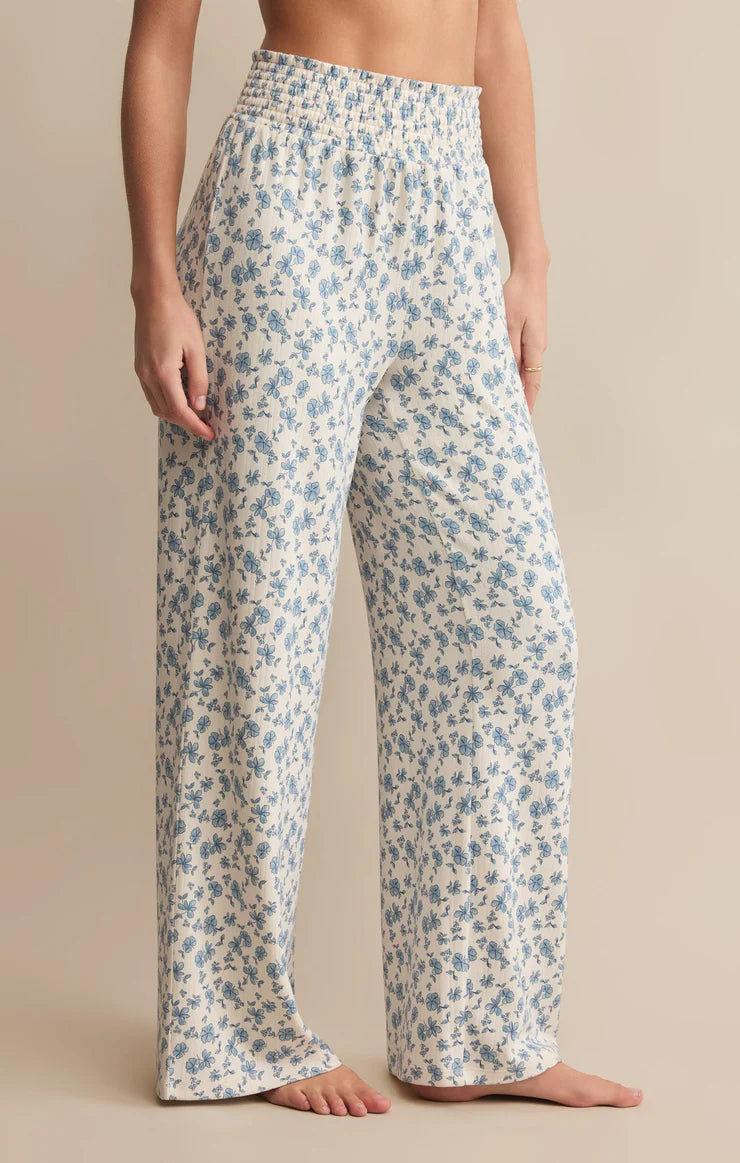 Z Supply Dawn Smocked Ditsy Floral Pant