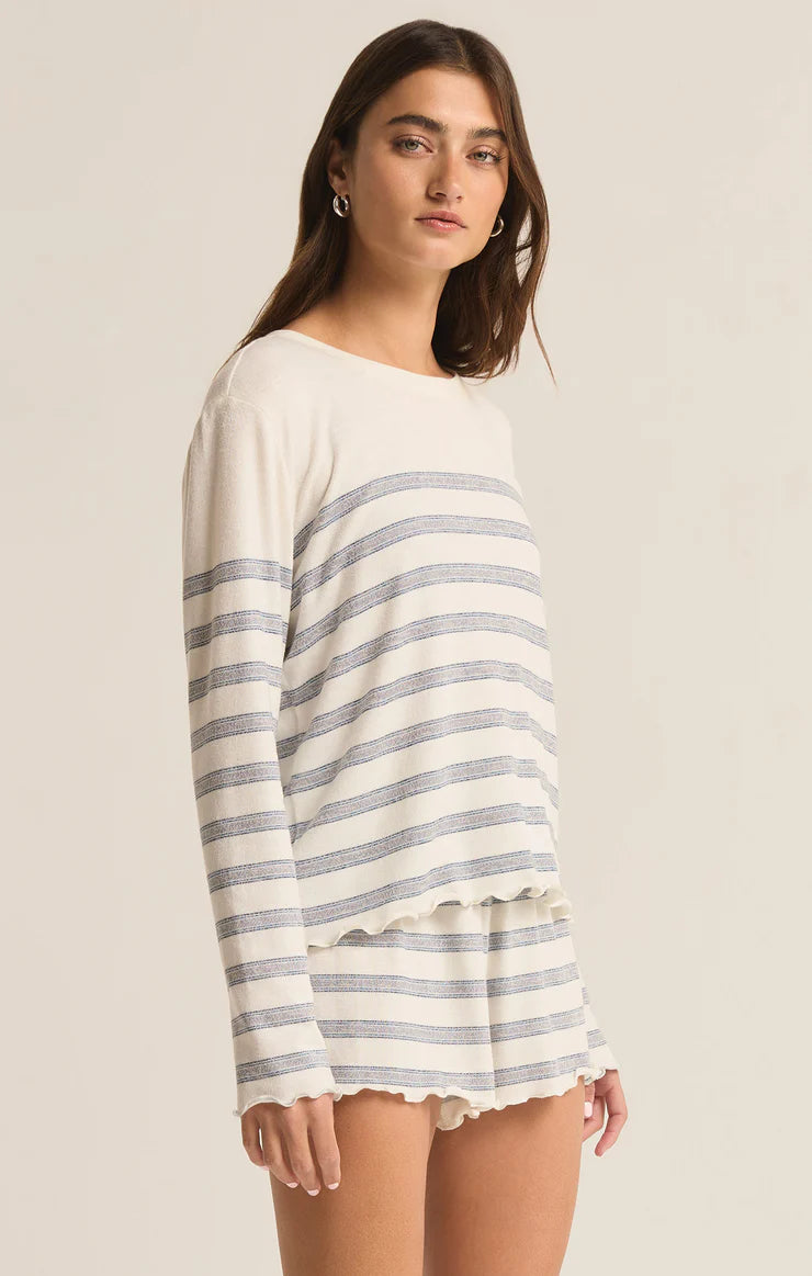 Z Supply Hometown Stripe Long Sleeve Top