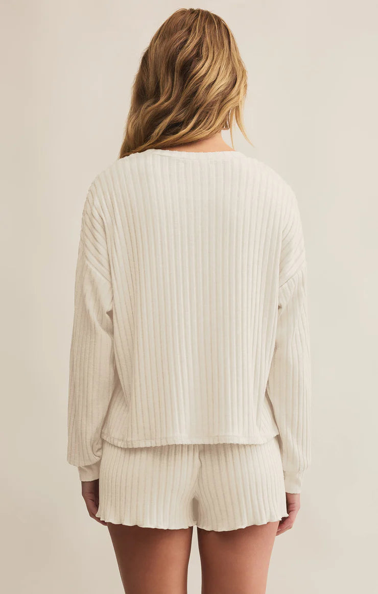 Z Supply Daydream Rib Long Sleeve Top