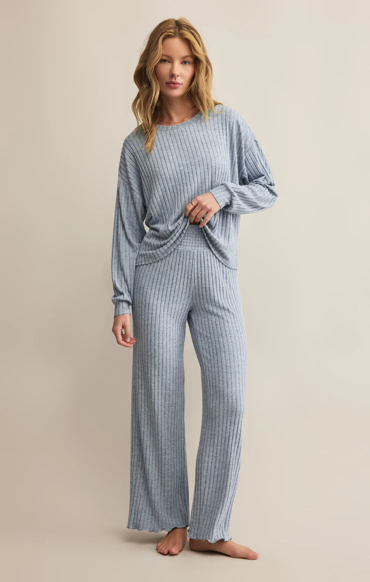 Z Supply Daydream Rib Long Sleeve Top