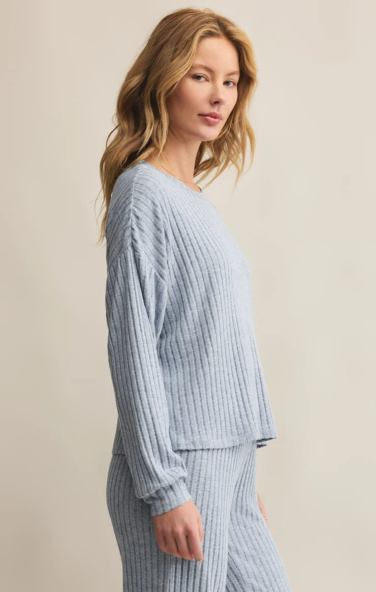 Z Supply Daydream Rib Long Sleeve Top