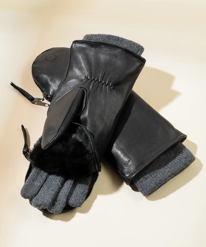 Echo Zip-top Mitten With Faux Fur Lining