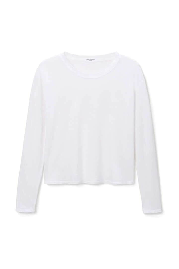 Perfect White Tee Axel Boxy Long Sleeve Crew Tee