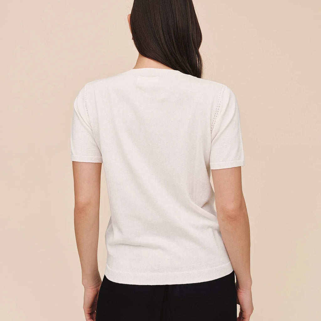 Bella Dahl Short Sleeve Crew Neck Knit Top
