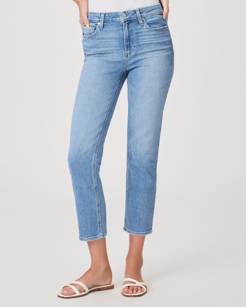 Paige Cindy Crop High Rise Straight Fit Jean