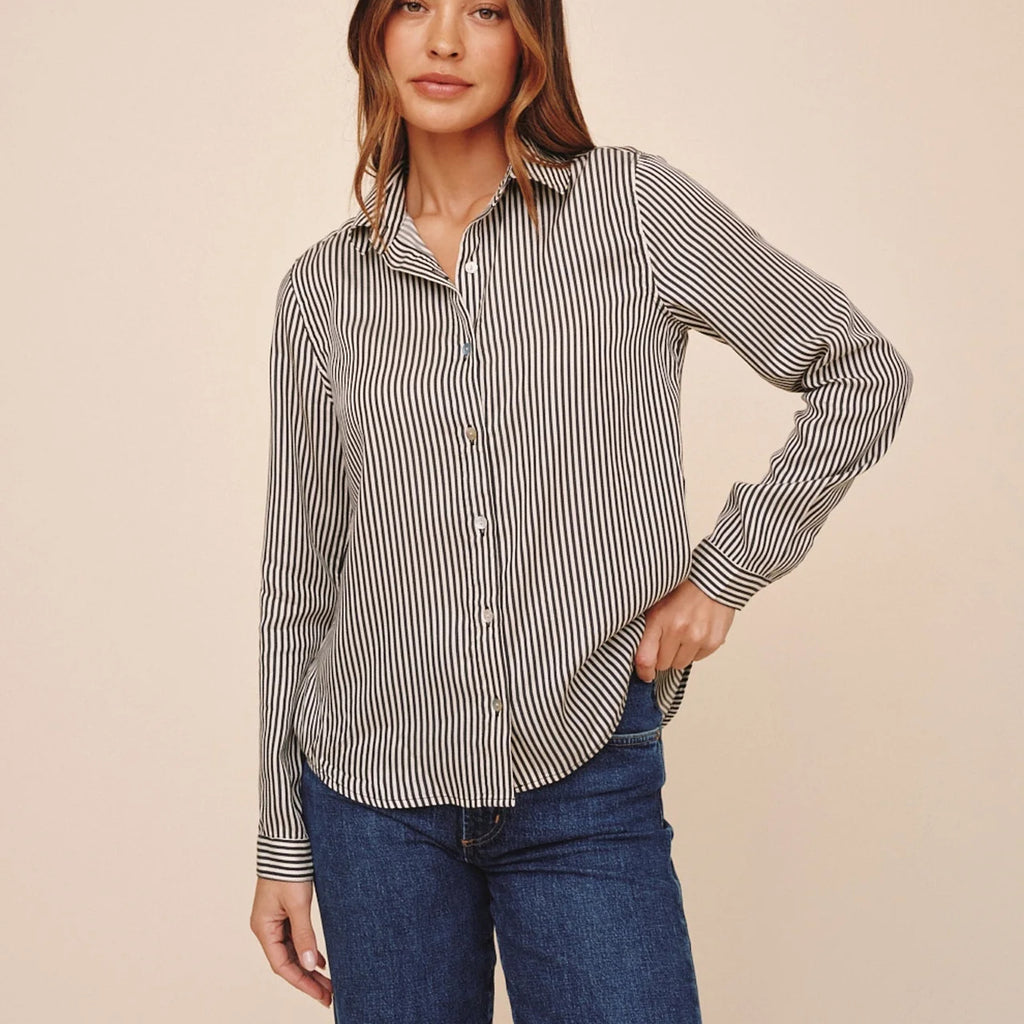 Bella Dahl Vintage Pinstripe Button Down Shirt