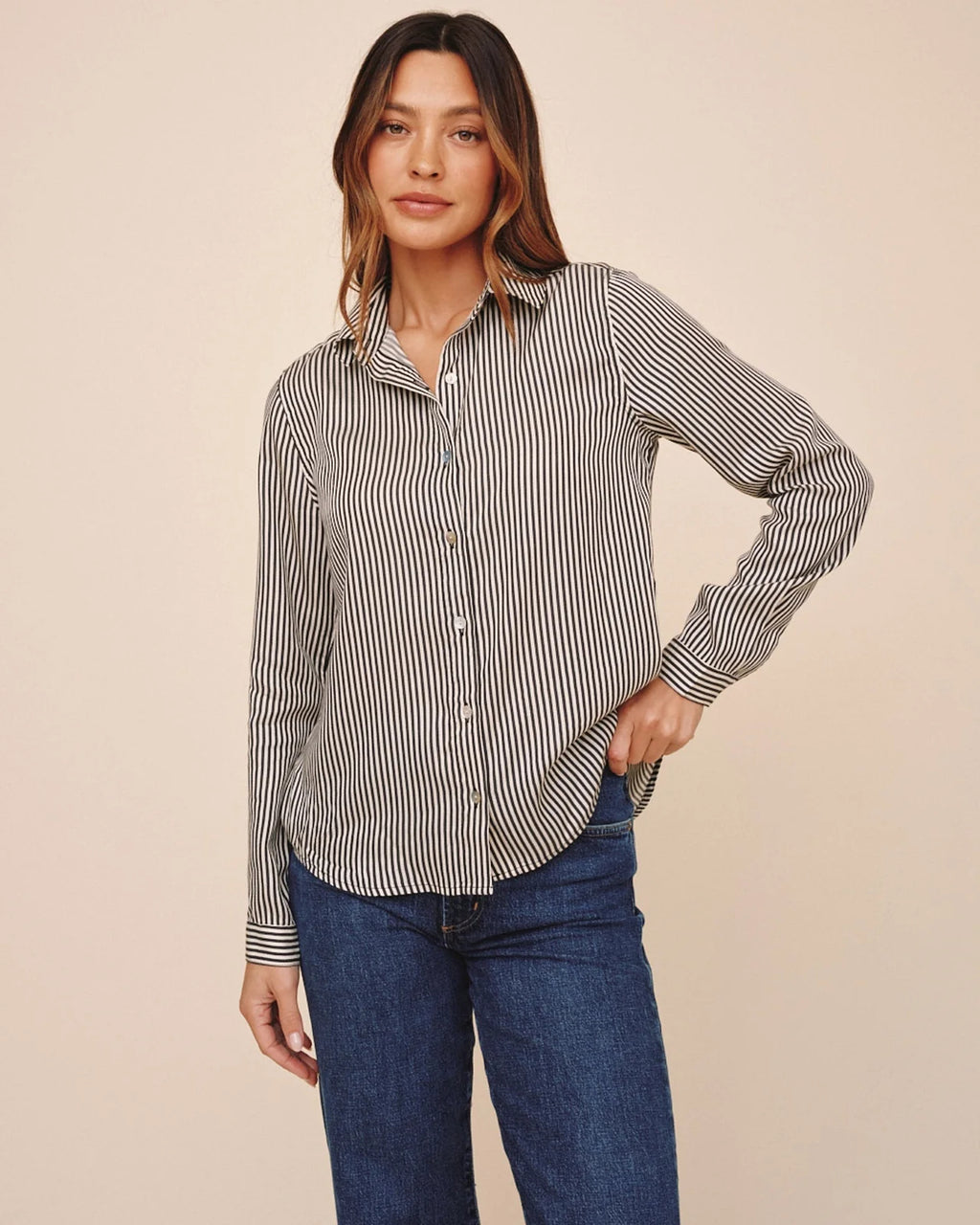 Bella Dahl Vintage Pinstripe Button Down Shirt