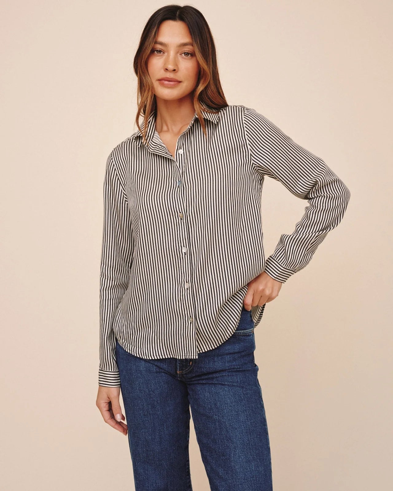 Bella Dahl Vintage Pinstripe Button Down Shirt