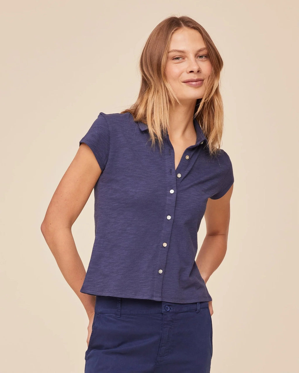 Bella Dahl Cap Sleeve Button Down
