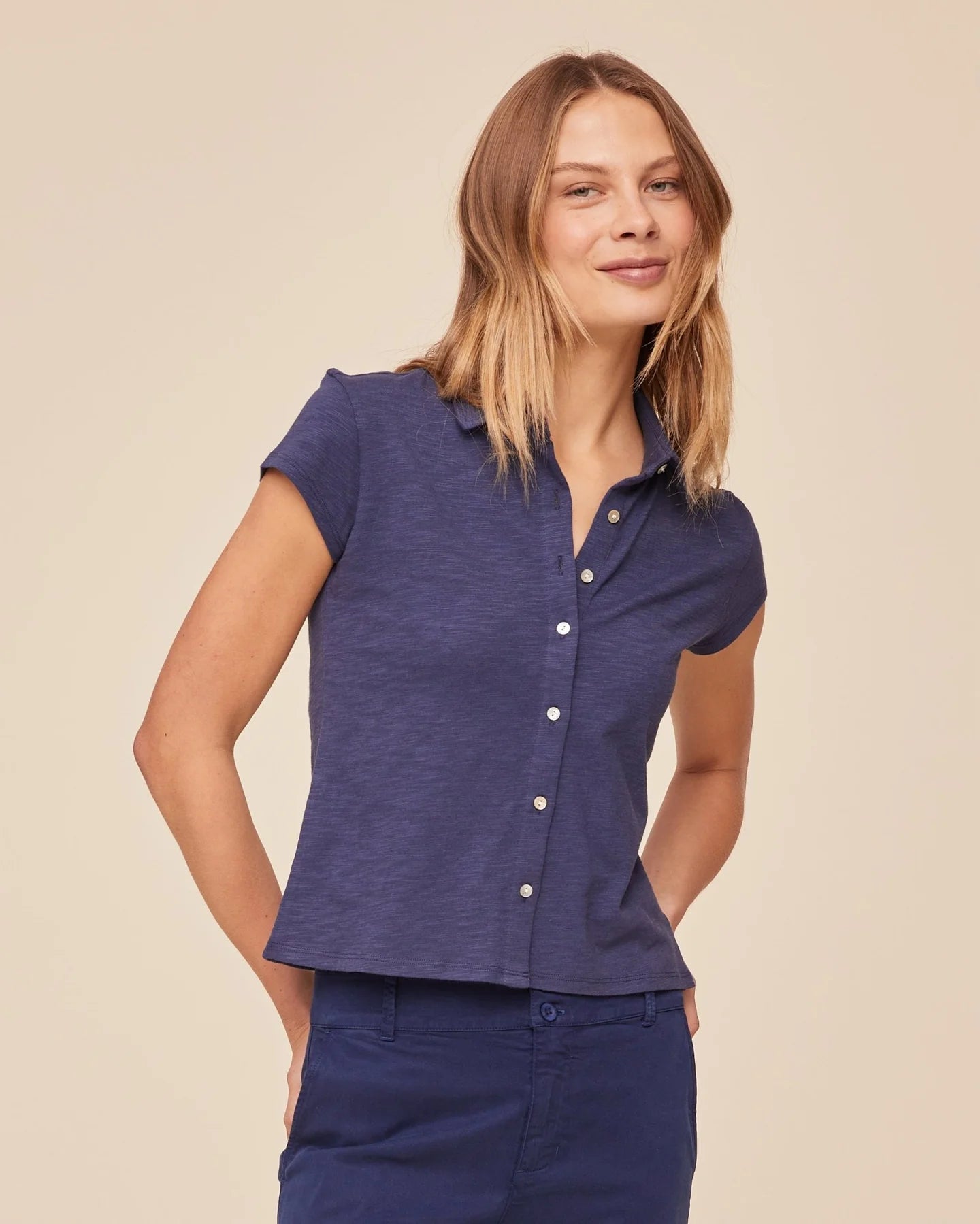 Bella Dahl Cap Sleeve Button Down