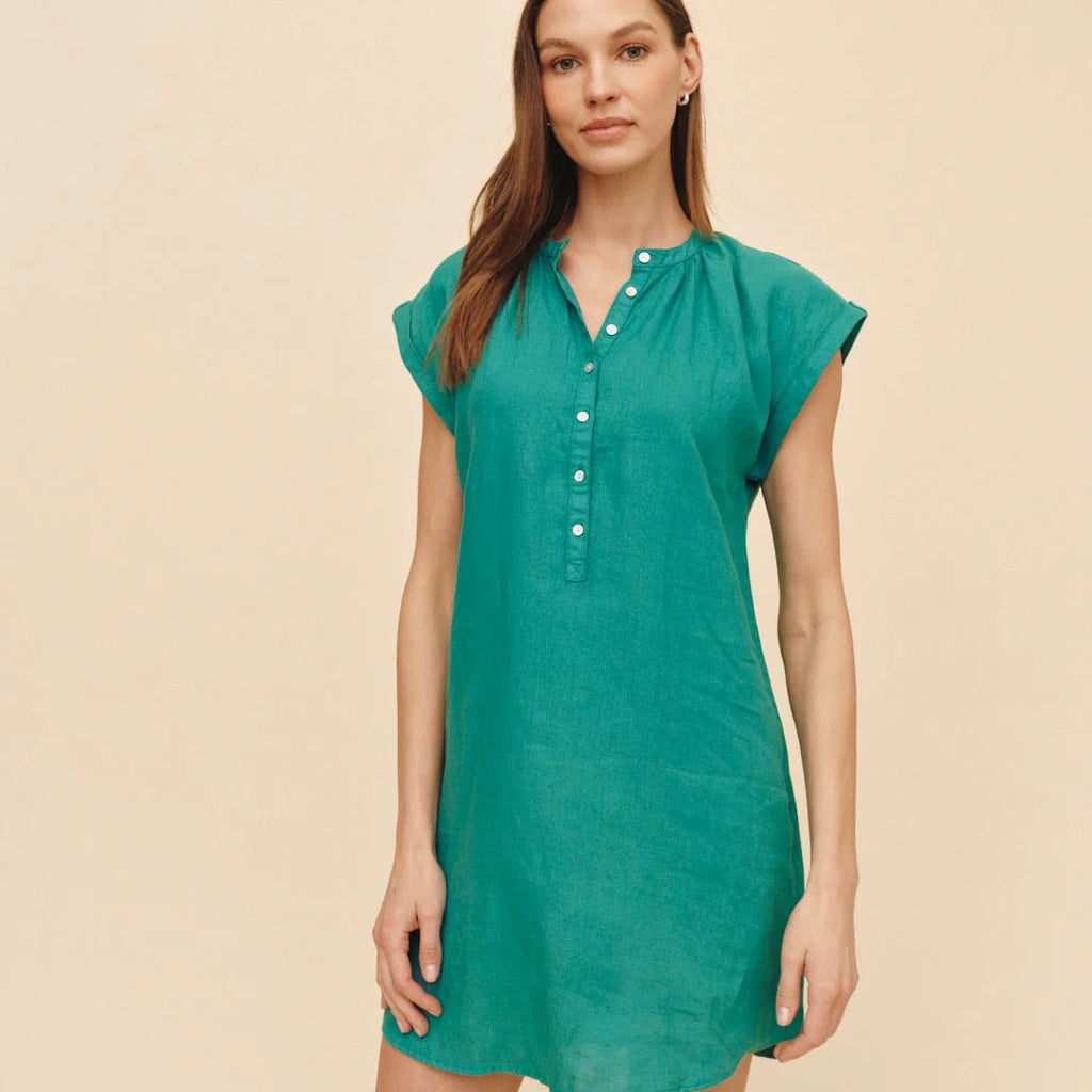 Bella Dahl Cap Sleeve Henley Dress