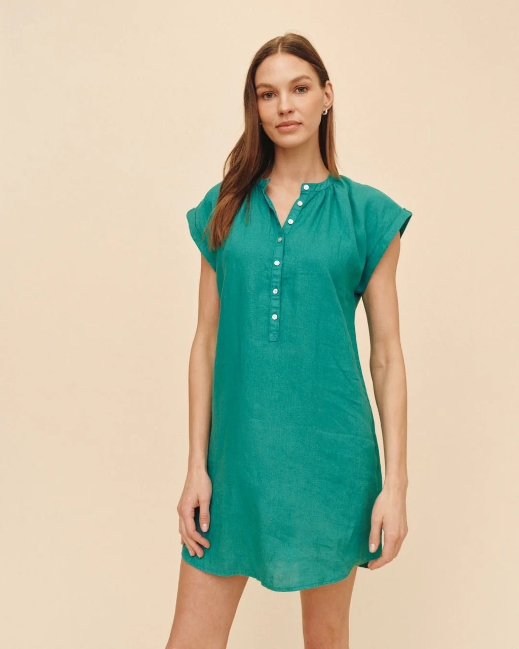 Bella Dahl Cap Sleeve Henley Dress