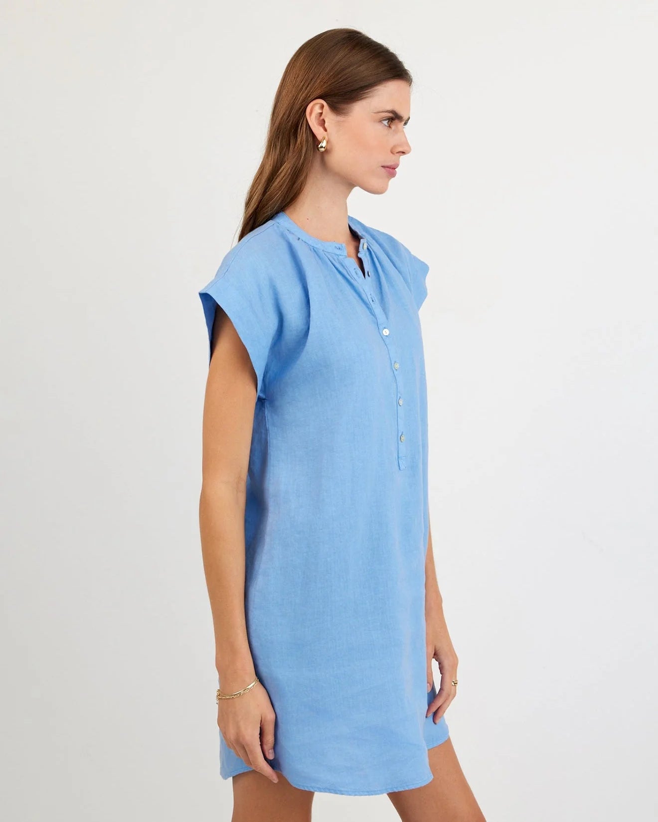 Bella Dahl Cap Sleeve Henley Dress