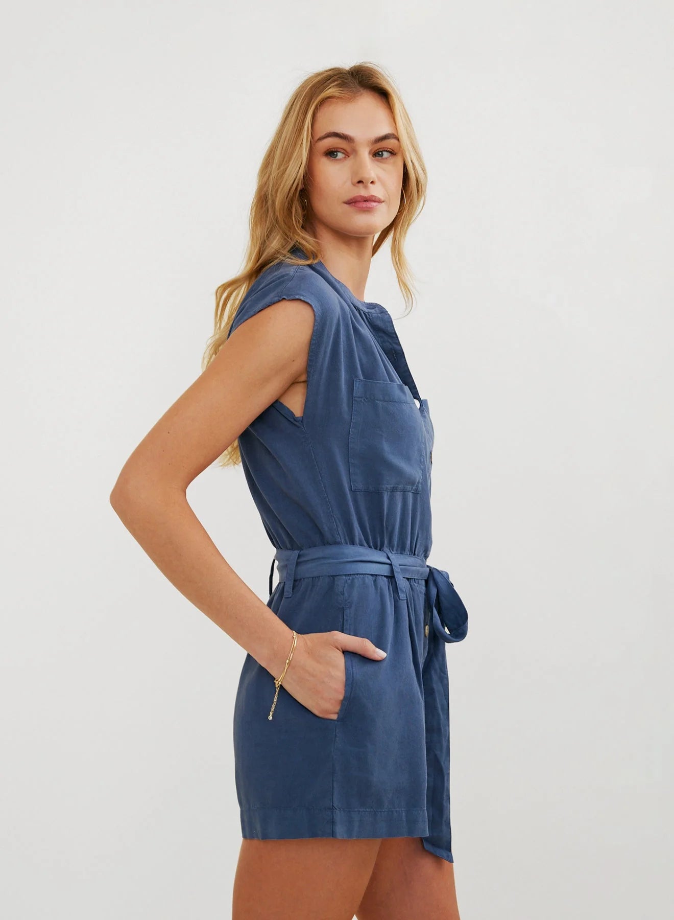 Bella Dahl Cap Sleeve Pocket Romper