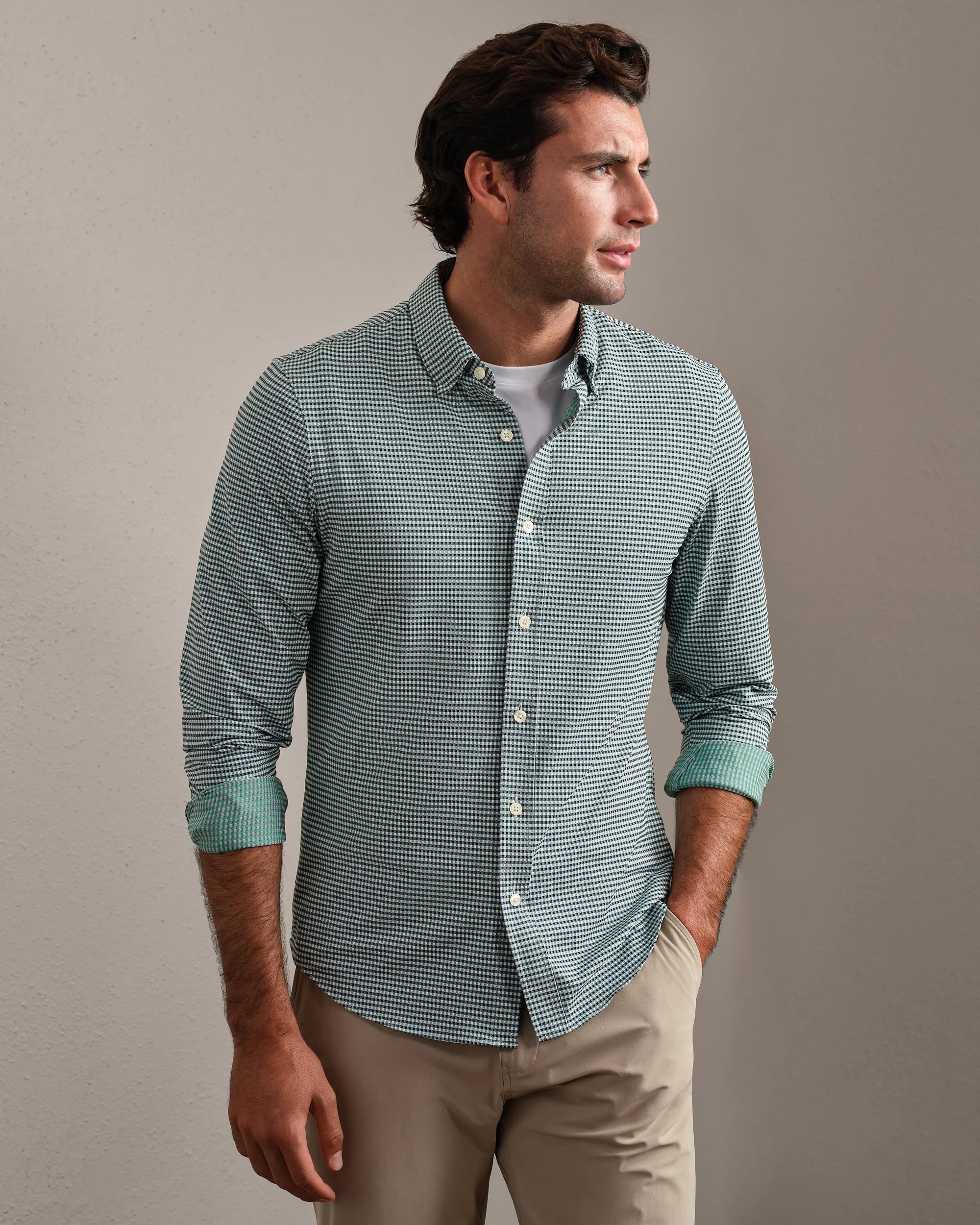 Fern Green / Navy Gingham