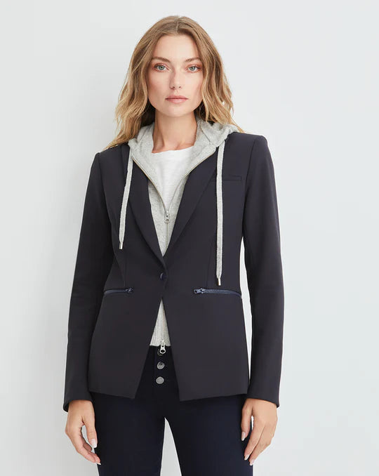 Veronica Beard Cashmere Hoody Dickey Puritan Cape Cod