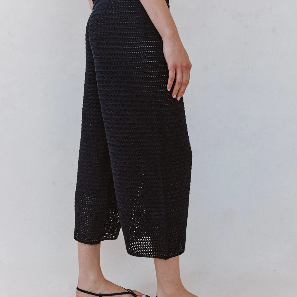Bella Dahl Crop Wide Leg Crochet Pant