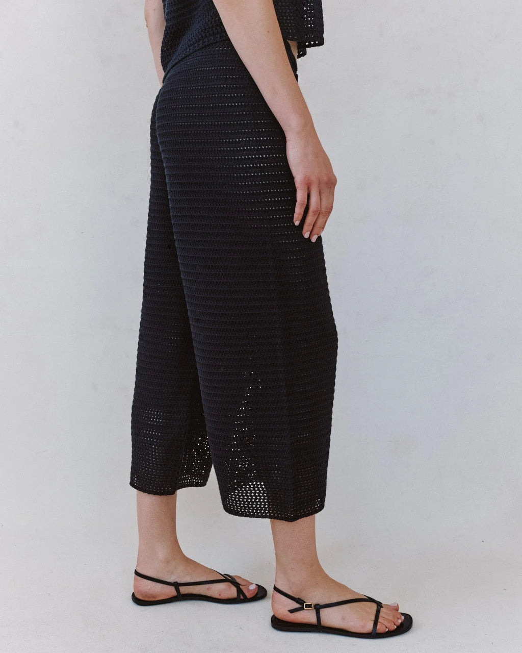 Bella Dahl Crop Wide Leg Crochet Pant