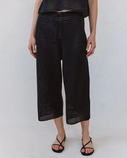 Bella Dahl Crop Wide Leg Crochet Pant