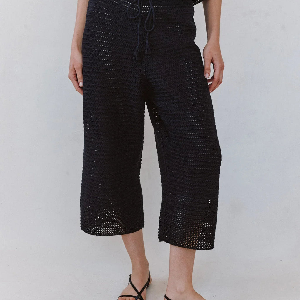 Bella Dahl Crop Wide Leg Crochet Pant