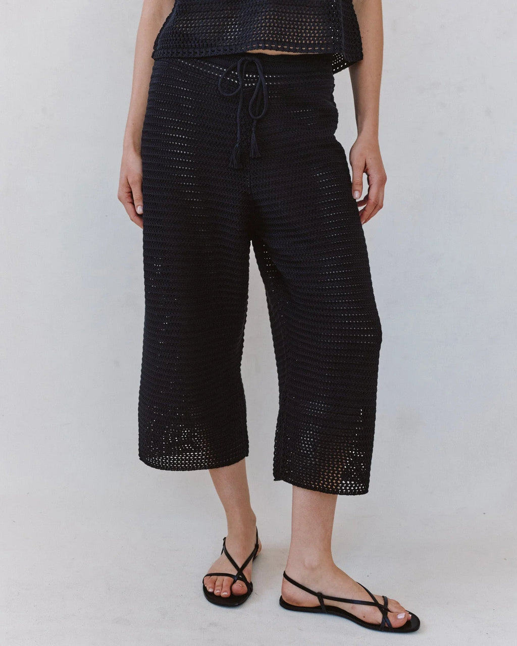 Bella Dahl Crop Wide Leg Crochet Pant