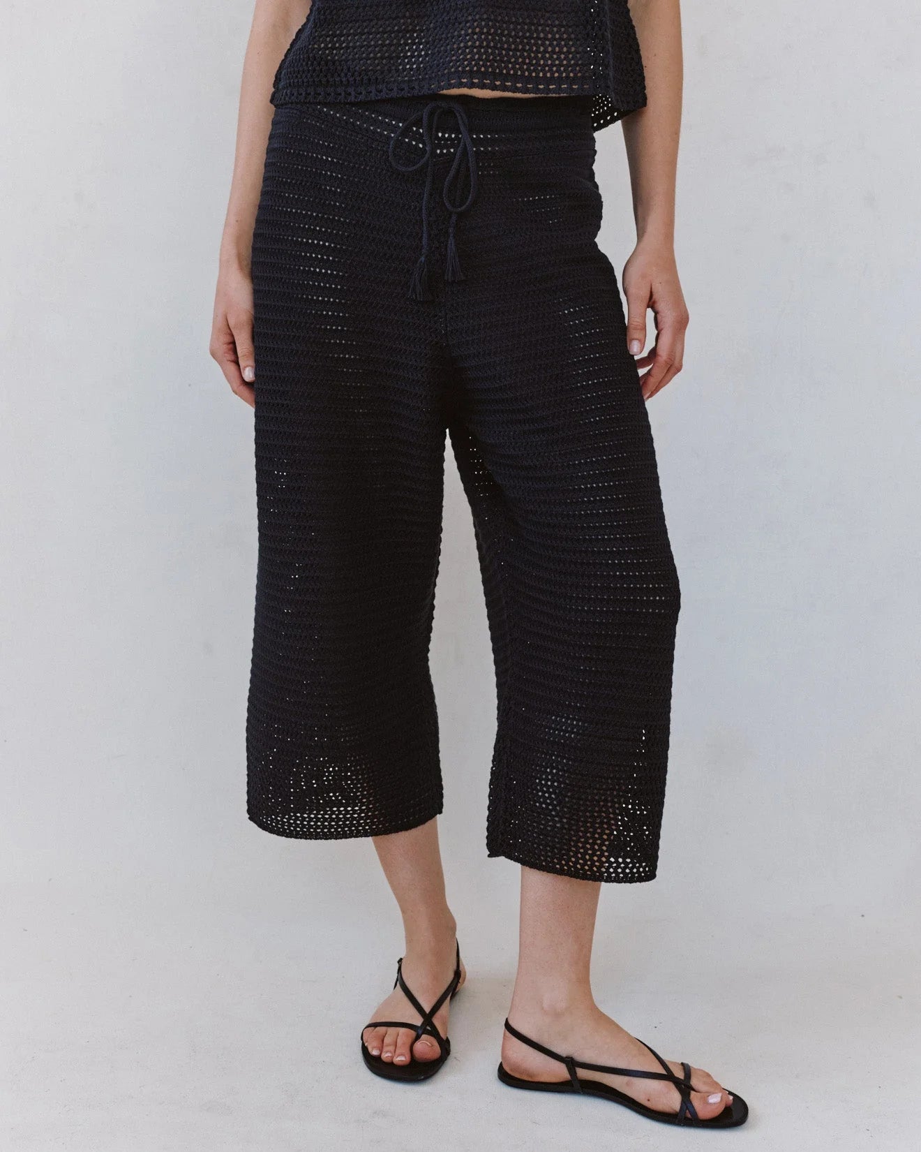 Bella Dahl Crop Wide Leg Crochet Pant