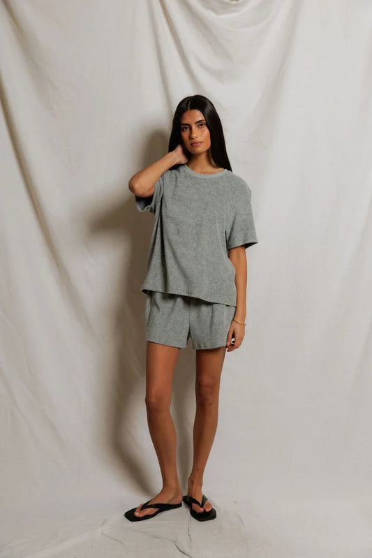 Perfect White Tee Donna Loop Terry Short Sleeve Tee