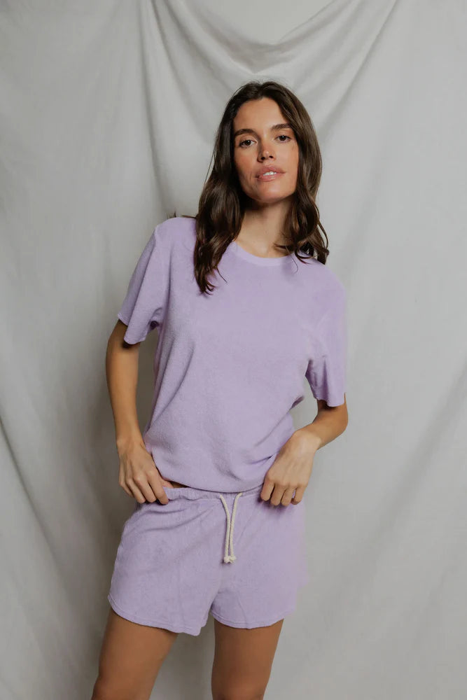 Perfect White Tee Donna Loop Terry Short Sleeve Tee