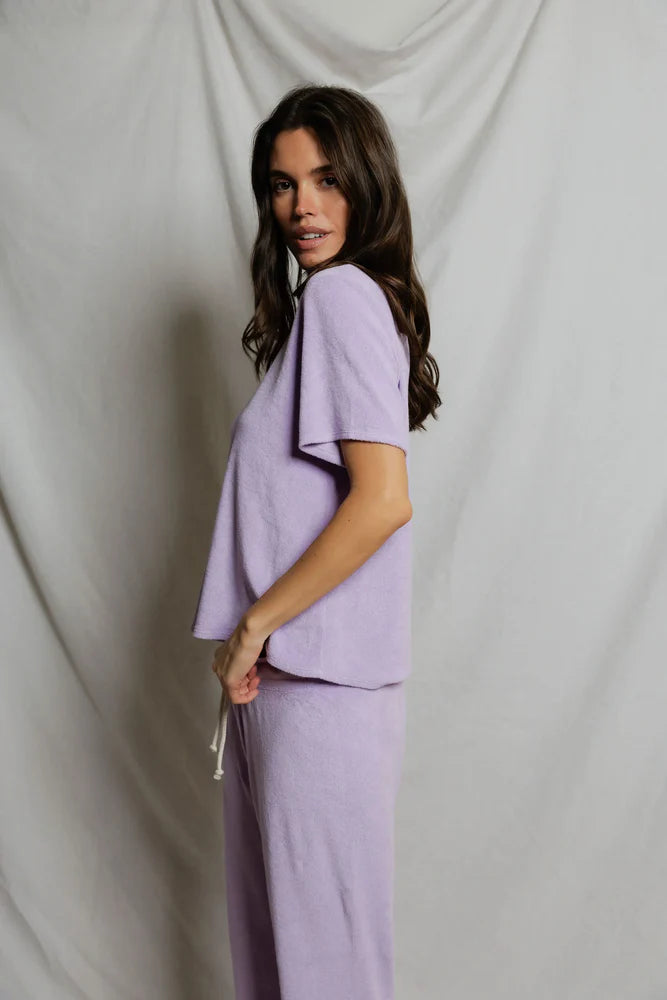 Perfect White Tee Donna Loop Terry Short Sleeve Tee