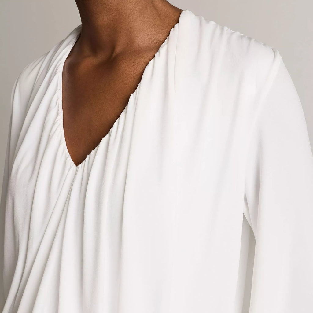 Vince Matte Jersey V-Neck Bubble Top