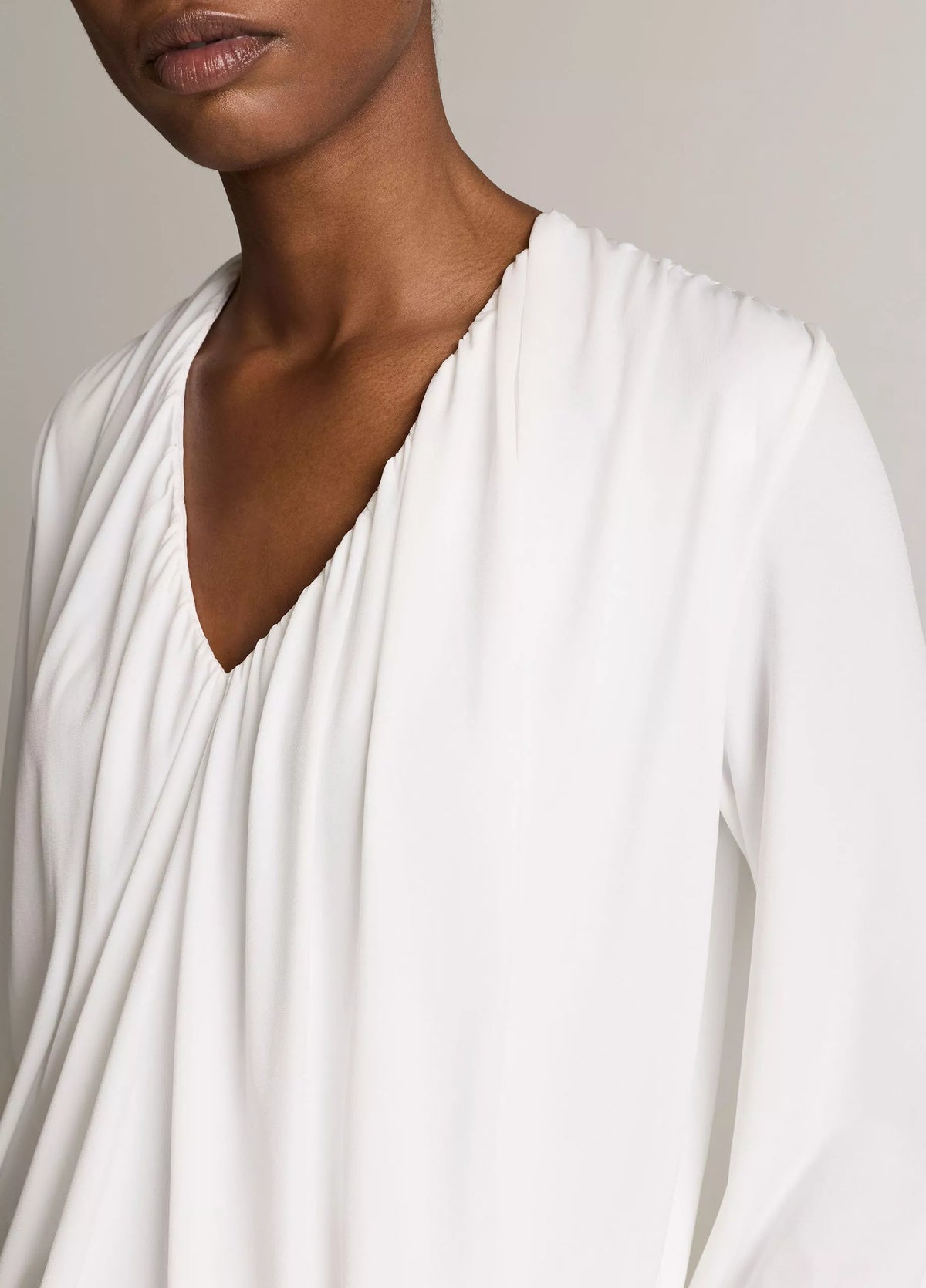 Vince Matte Jersey V-Neck Bubble Top