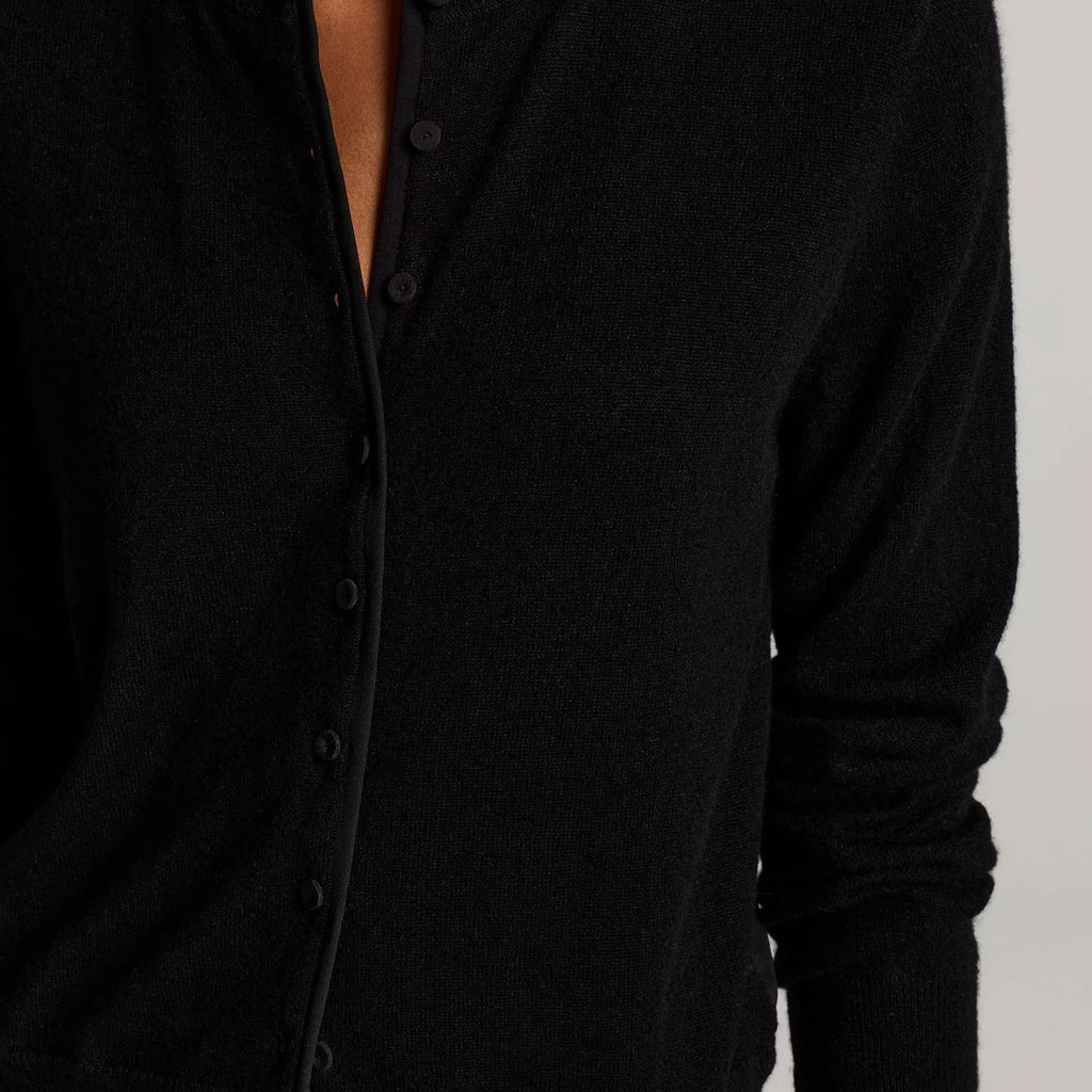 Vince Wool-Blend Mixed-Media Cardigan
