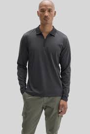 Robert Barakett Whistler Long Sleeve Placket Zip Polo