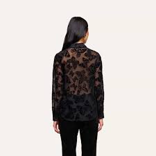 L'Agence Laurent Velvet Blouse