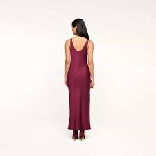 L'Agence Akiya Satin Maxi Dress