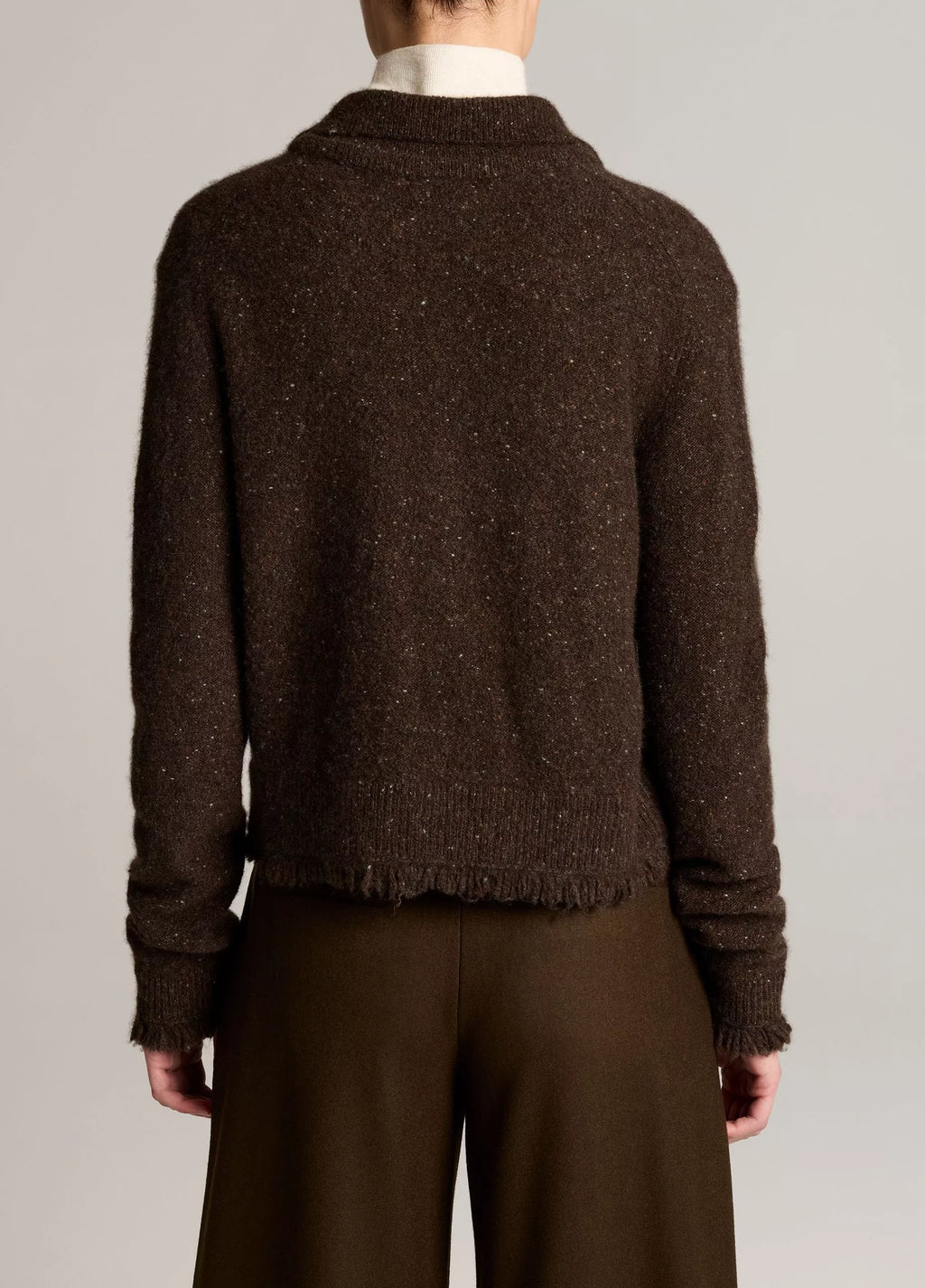 Vince Donegal Plush Cashmere Shrunken Cardigan
