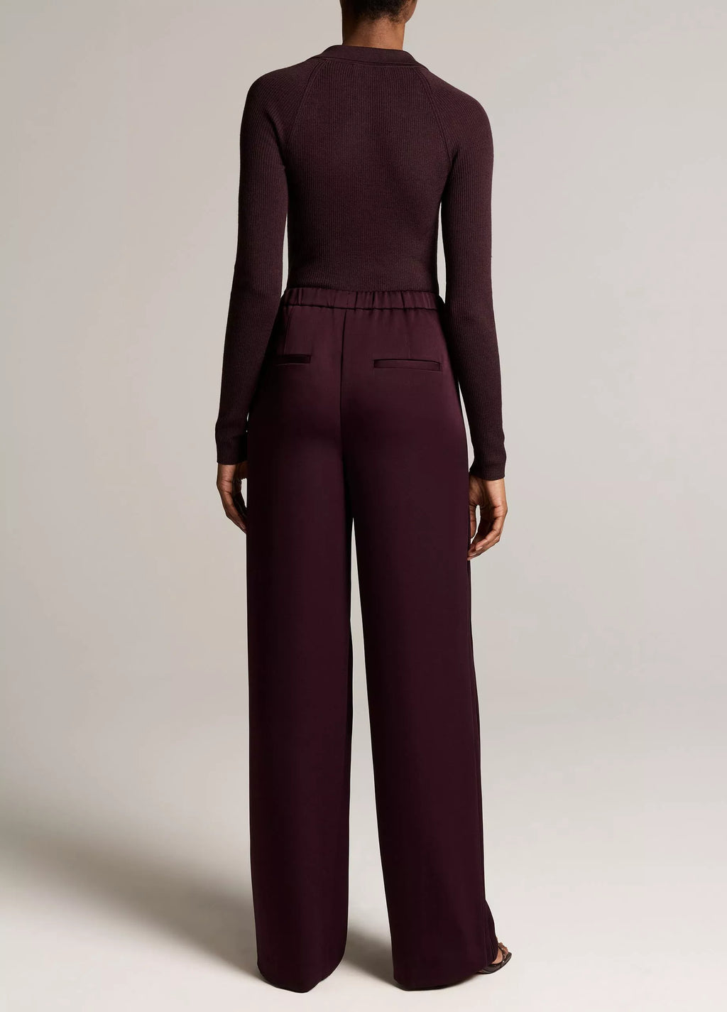 Vince Satin Mid-Rise Drawstring Pant