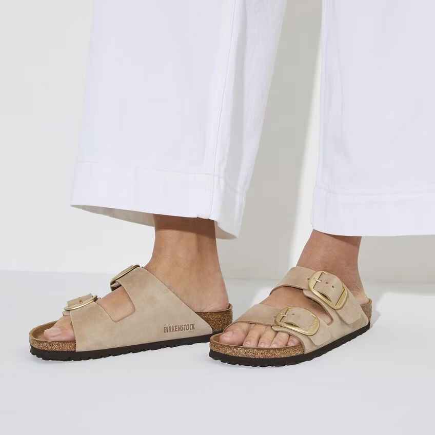 Birkenstock Arizona Big Buckle Nubuck Leather Sandal
