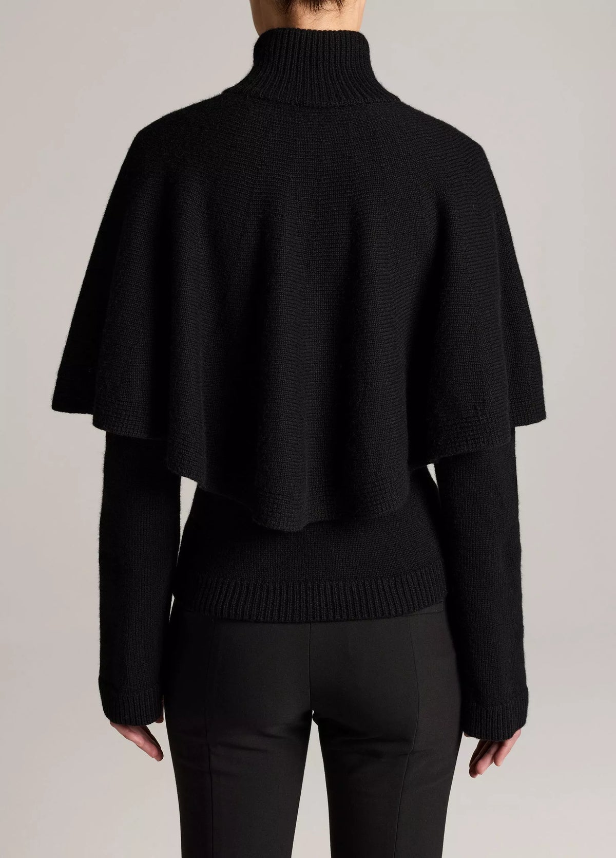 Vince Wool-Blend Turtleneck Cape Cardigan