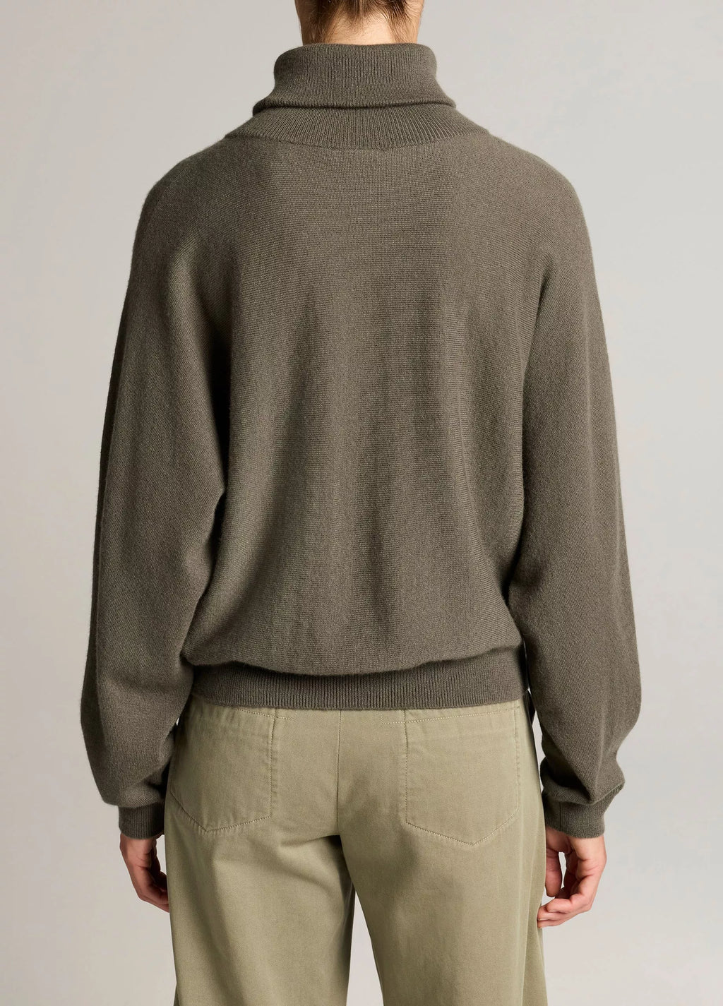 Vince Wool-Cashmere Dolman-Sleeve Turtleneck Sweater