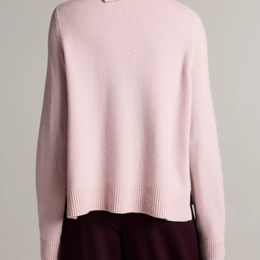 Vince Wool-Cashmere Side-Slit Turtleneck Sweater