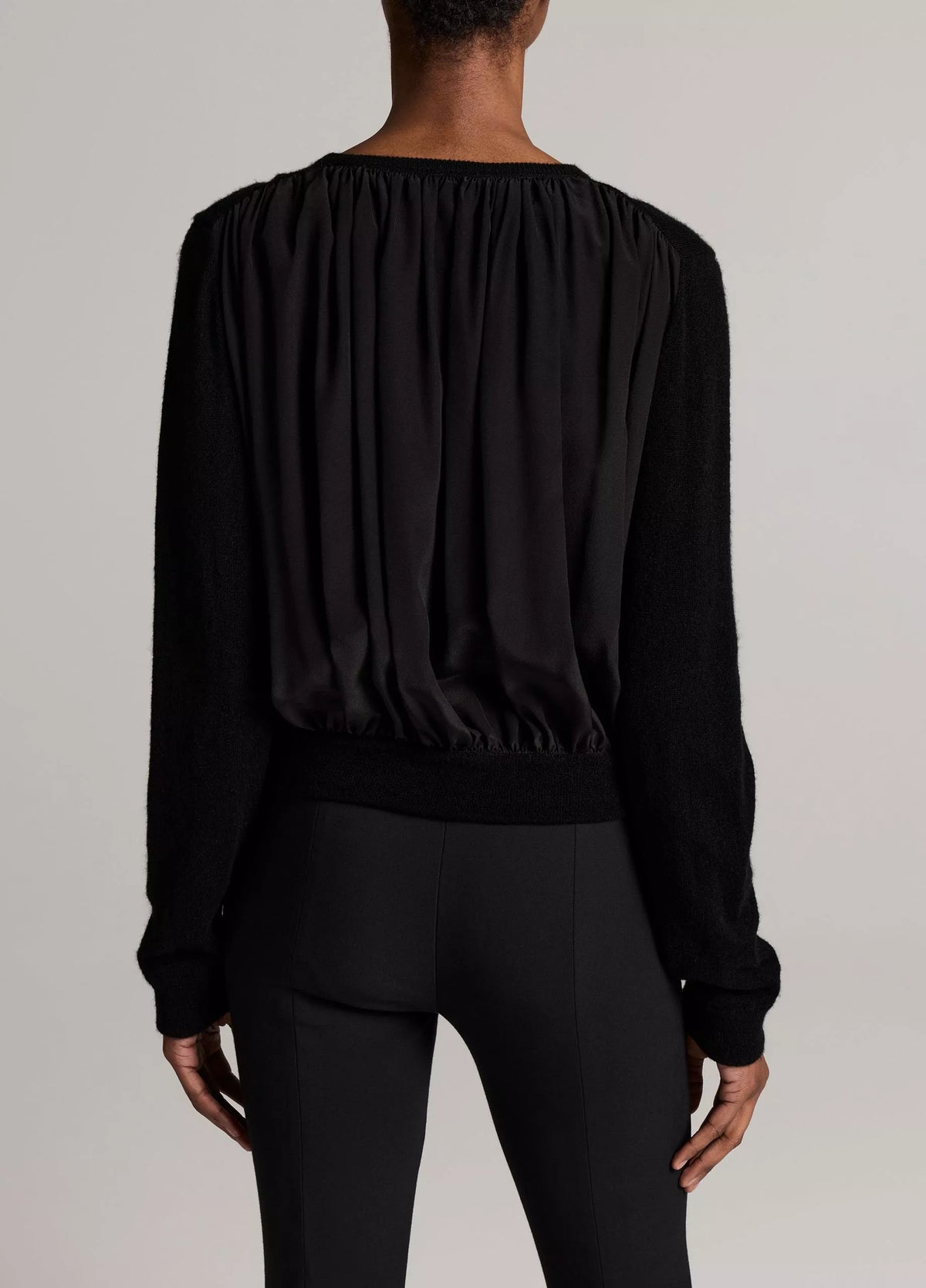 Vince Wool-Blend Mixed-Media Cardigan