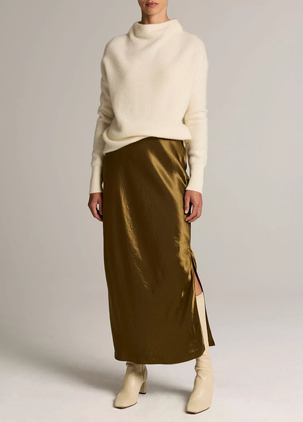 Vince Plush Cashmere Funnel-Neck Sweater