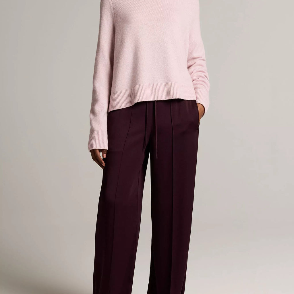 Vince Wool-Cashmere Side-Slit Turtleneck Sweater
