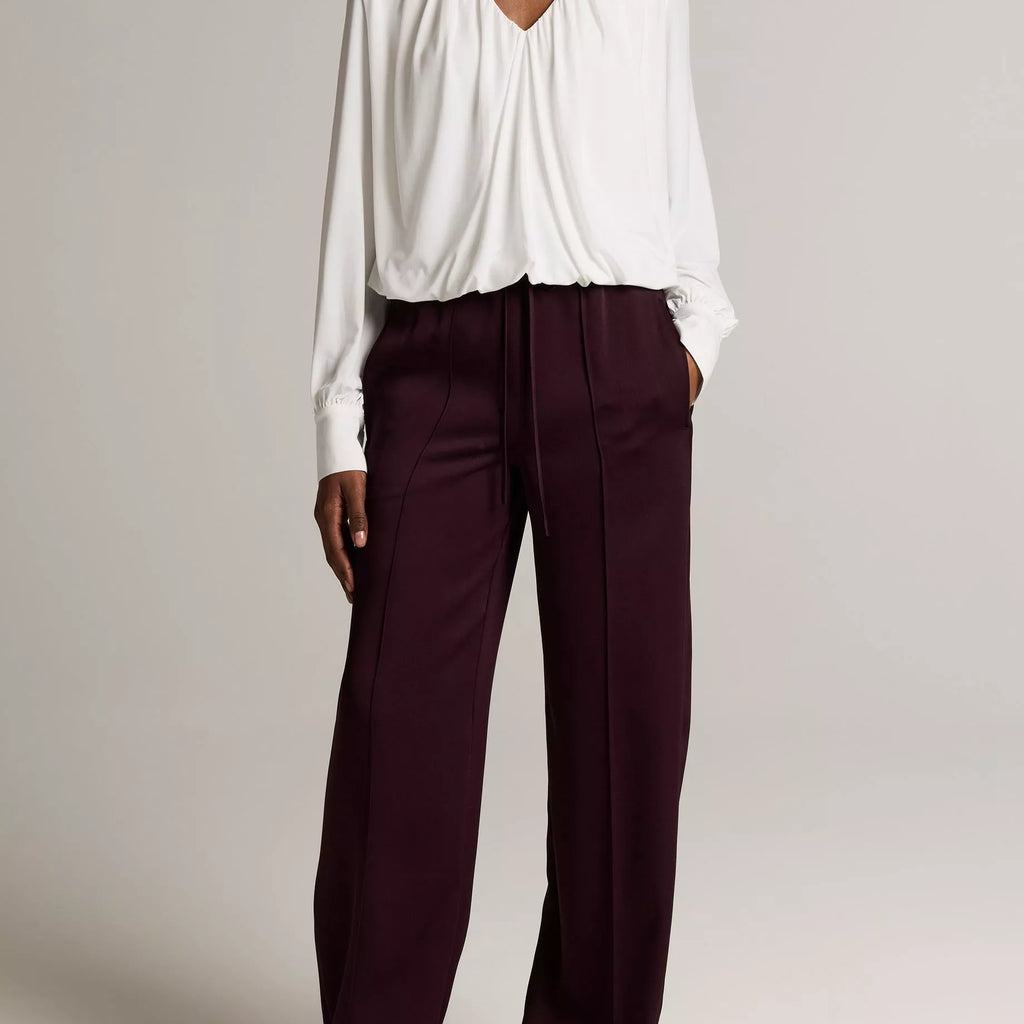 Vince Matte Jersey V-Neck Bubble Top